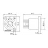 Gniazdo zasilania tablicowe panelowe power-out Roxtone RAC3MPO - 3