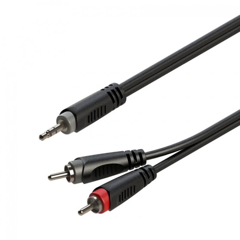 Kabel audio Jack 3.5mm stereo / 2 x RCA 3m Roxtone RAYC150L3 - 1