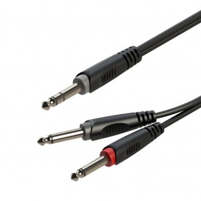 Kabel audio Jack 6.3mm stereo / 2 x Jack 6.3mm mono 3m Roxtone RAYC100L3 - 1