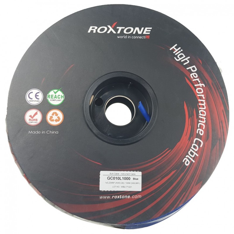 Kabel instrumentalny Roxtone GC010-100m-BL - 5 Kabel instrumentalny Roxtone GC010-100m-BL - 5
