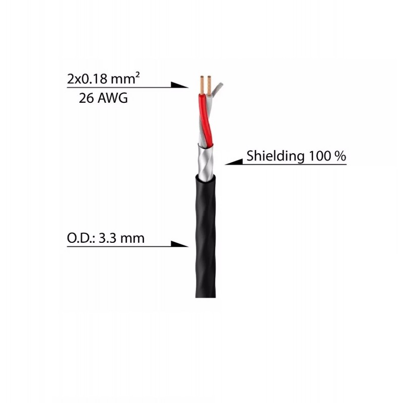 Kabel mikrofonowy Roxtone MC032-100m-BK - 2 Kabel mikrofonowy Roxtone MC032-100m-BK - 2