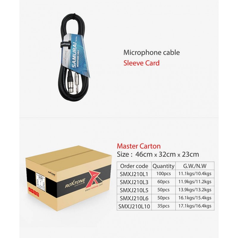 Kabel mikrofonowy SAMURAI Roxtone SMXJ210L15 - 10