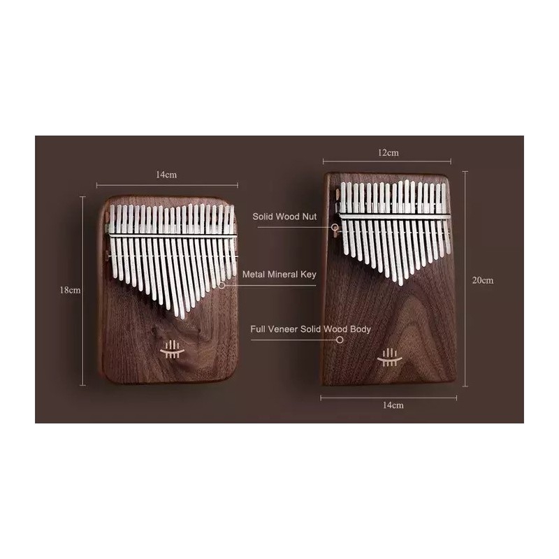 Kalimba 21 ton Hluru KY21-BlackWalnut - 4