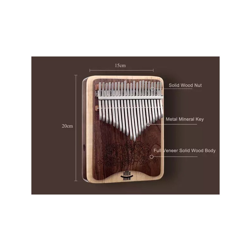 Kalimba 21 ton Hluru KZ21-BlackWalnut - 2