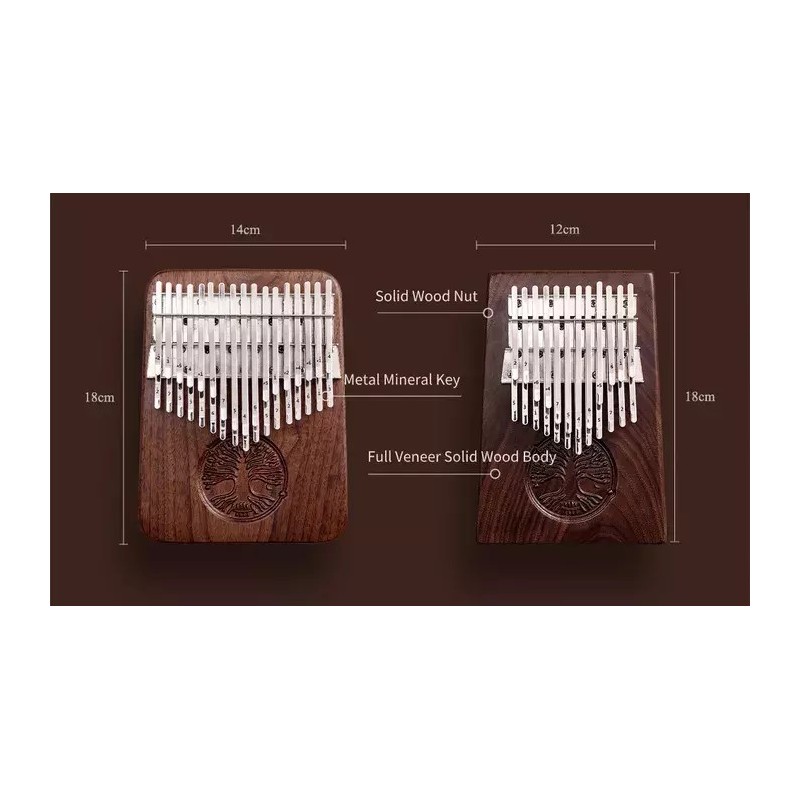 Kalimba 24 ton Hluru KX24-Walnut - 2