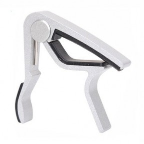 Kapodaster do gitary akustycznej elektrycznej JEREMI AU10 srebrny - 1