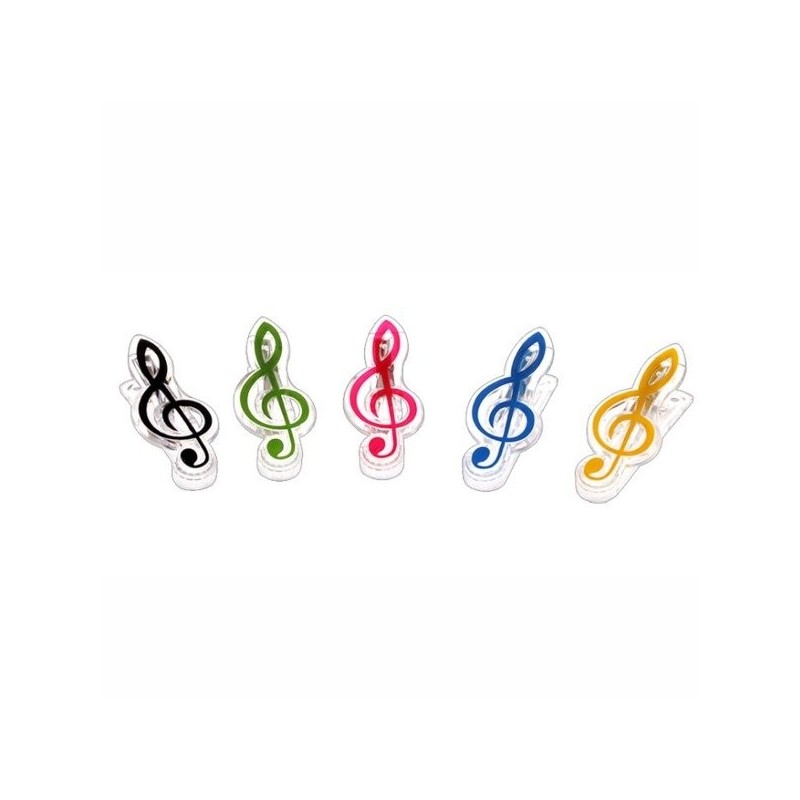 Klips do papieru nut Kera-Audio CLIP CLEF żółty - 6 Klips do papieru nut Kera-Audio CLIP CLEF żółty - 6