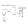 Klucze do gitary basowej 5-str. olejowe Kera Audio BM-02-3R-2L-B - 4