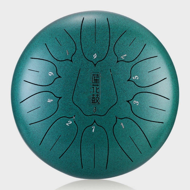 Lotus tongue drum 10" 11 ton Hluru-Huashu THL11-10-Malachite - 1