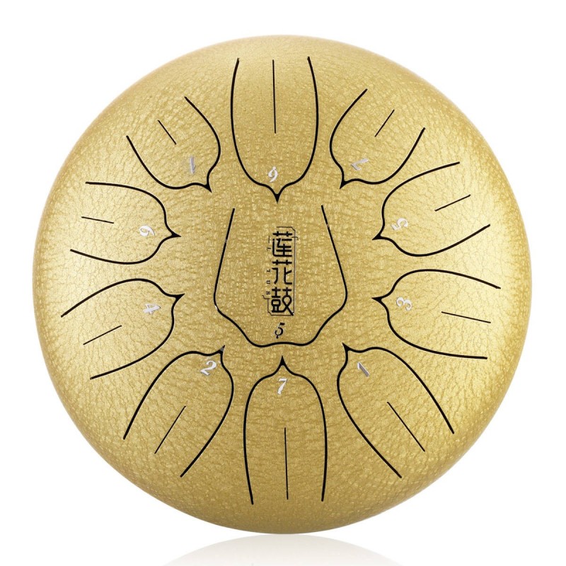 Lotus tongue drum 12" 11 ton Hluru-Huashu THL11-12-Golden - 1