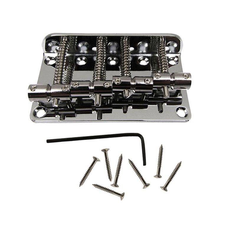 Mostek do gitary basowej 4 struny Kera Audio M-ST-0213 srebrny - 1 Mostek do gitary basowej 4 struny Kera Audio M-ST-0213 srebrny - 1
