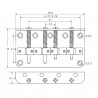 Mostek do gitary basowej 4 struny Kera Audio M-ST-0213 srebrny - 4 Mostek do gitary basowej 4 struny Kera Audio M-ST-0213 srebrny - 4