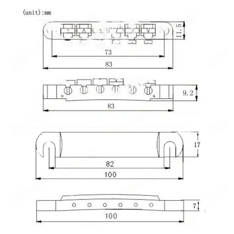 Mostek do gitary elektrycznej Kera Audio M-LP-0680 - 2