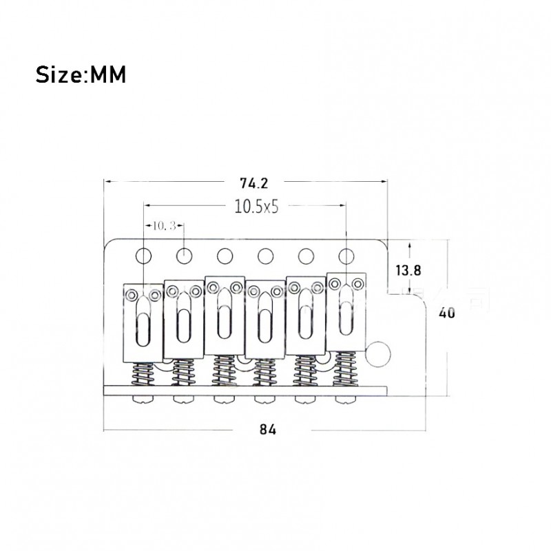 Mostek do gitary elektrycznej Kera Audio M-STW-0689 srebrny - 3