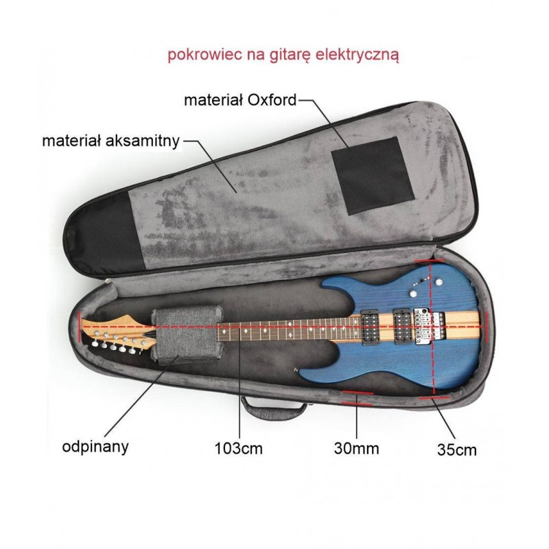 Pokrowiec na gitarę elektryczną Hard Bag GB-89-Ele - 7