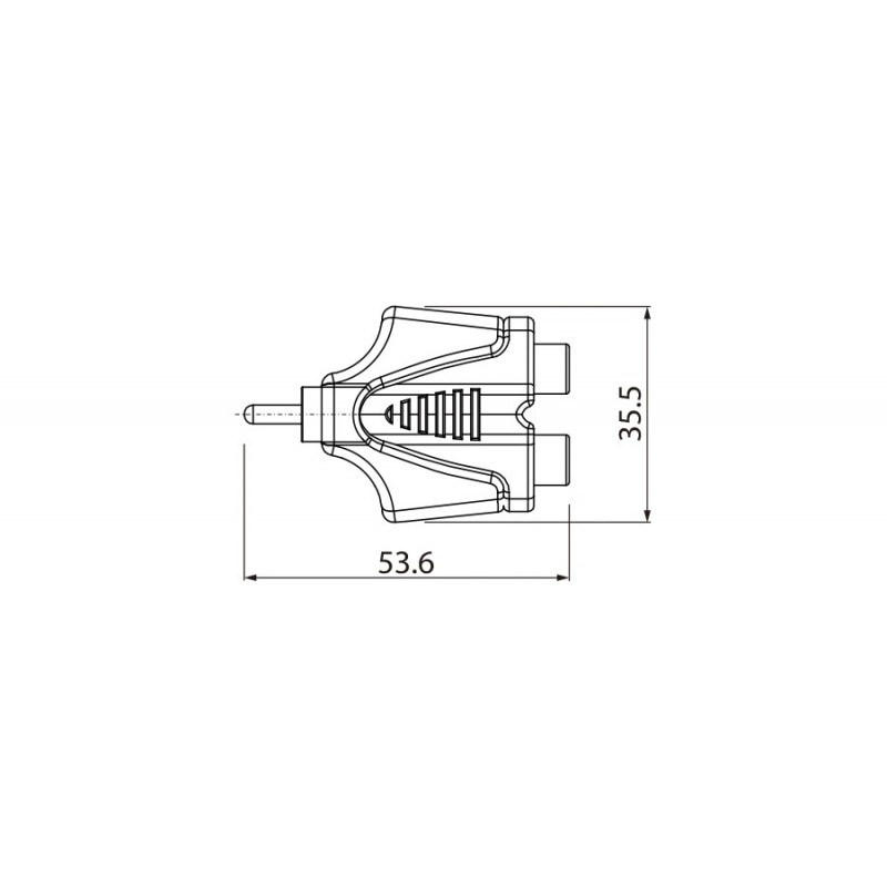 Redukcja przejściówka wtyku RCA na 2 x gniazdo RCA Roxtone RPAN310 - 3 Redukcja przejściówka wtyku RCA na 2 x gniazdo RCA Roxtone RPAN310 - 3