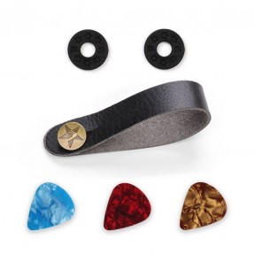 Skórzany pasek uchwyt do gitary Jeremi AS-021B - 1