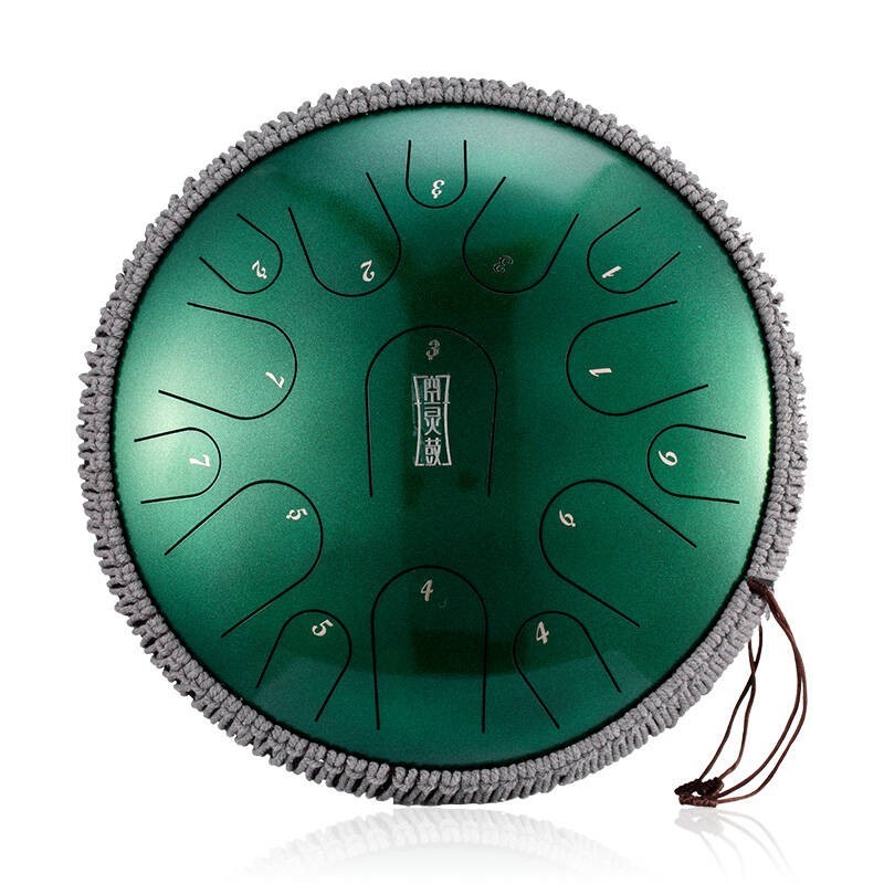 Tongue drum 15 ton 14" premium Hluru TBP15-14-JewelGreen - 1