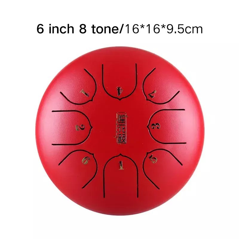 Tongue drum lotus children 6" 8 ton Hluru-Huashu TC8-6-Red - 2