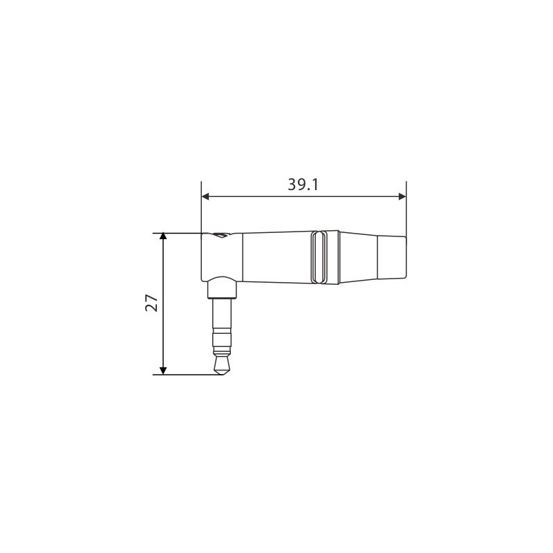 Wtyk typu Jack kątowy 3.5mm stereo Roxtone RMJ3RPX-NN - 3