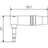 Wtyk typu Jack kątowy 3.5mm stereo Roxtone RMJ3RPX-NN - 3