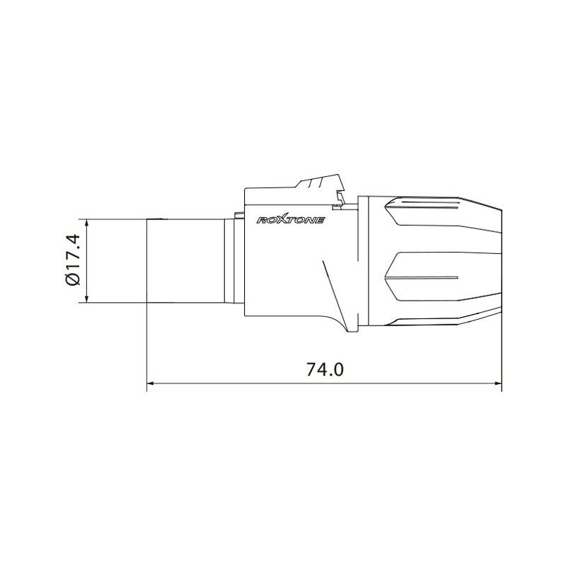 Wtyk zasilania power-out IP65 Roxtone RAC3FCO-WP - 5