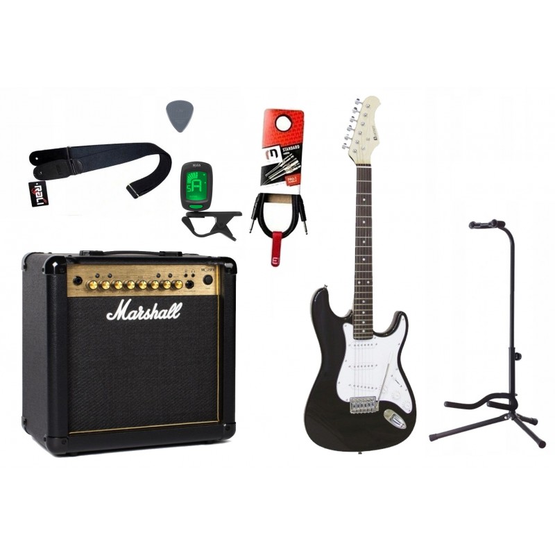 Gitara elektryczna Dimavery ST-312 + wzmacniacz - zestaw 1429 - 1