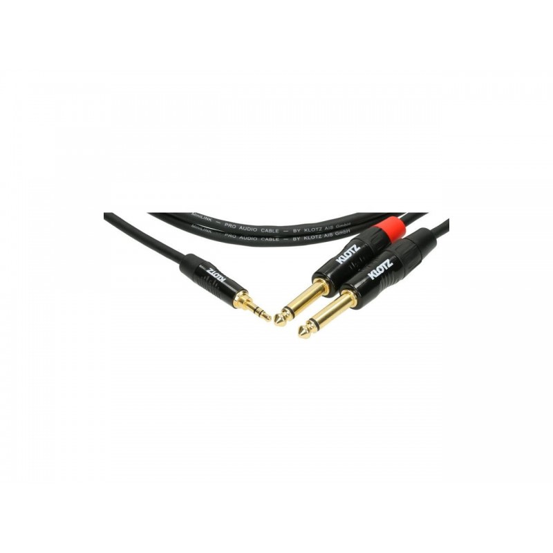 Klotz KY5-150 - kabel mini jack 3.5 mm - 2 x jack 6.35 mm 1,5m - 2