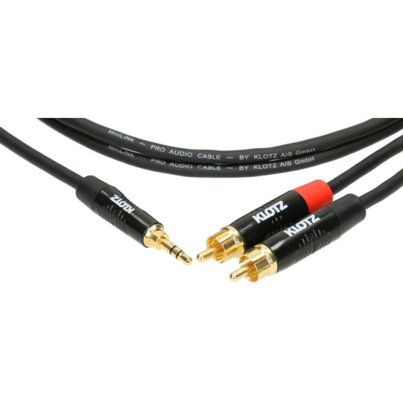 Klotz KY7-150 PRO - kabel audio mini jack 3.5 mm - 2 x RCA 1,5m - 3