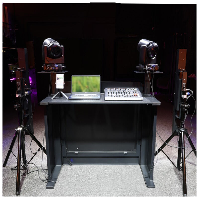 DNA DJ BOOTH extension - stół stanowisko DJ podświetlana tablica LED RGB pilot pokrowiec + dostawki ZESTAW - 12