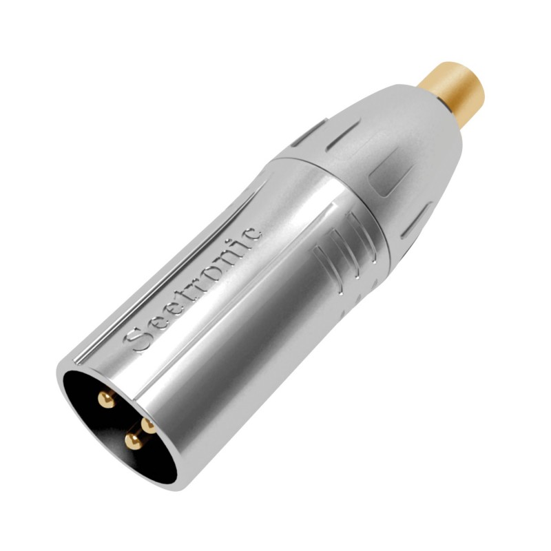 Seetronic Adapter XLR 3P męski na gniazdo RCA żeński