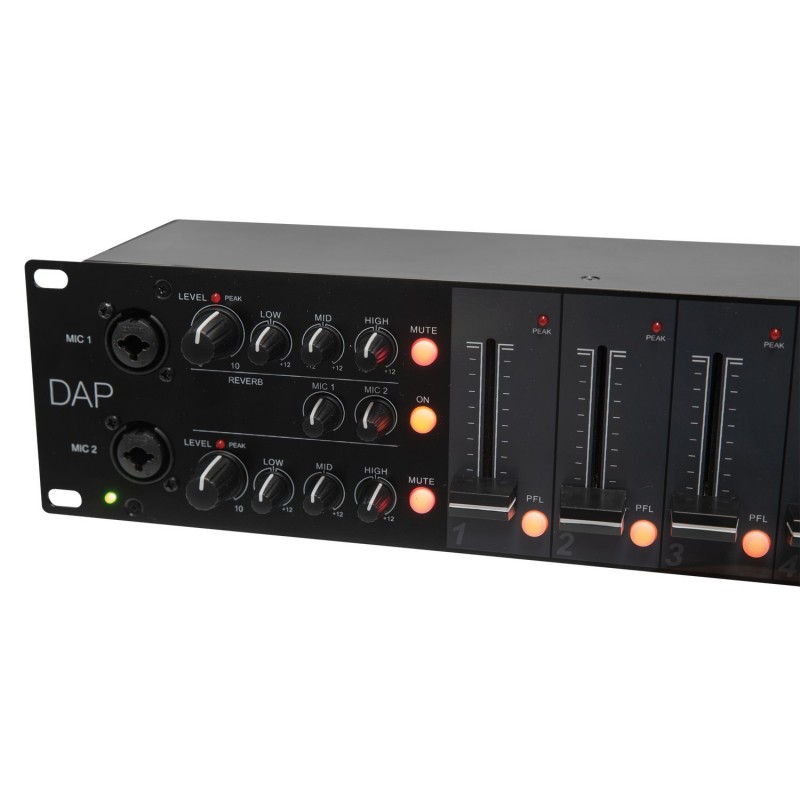 DAP Audio Mikser instalacyjny 7-kanałowy IMIX-6.2
