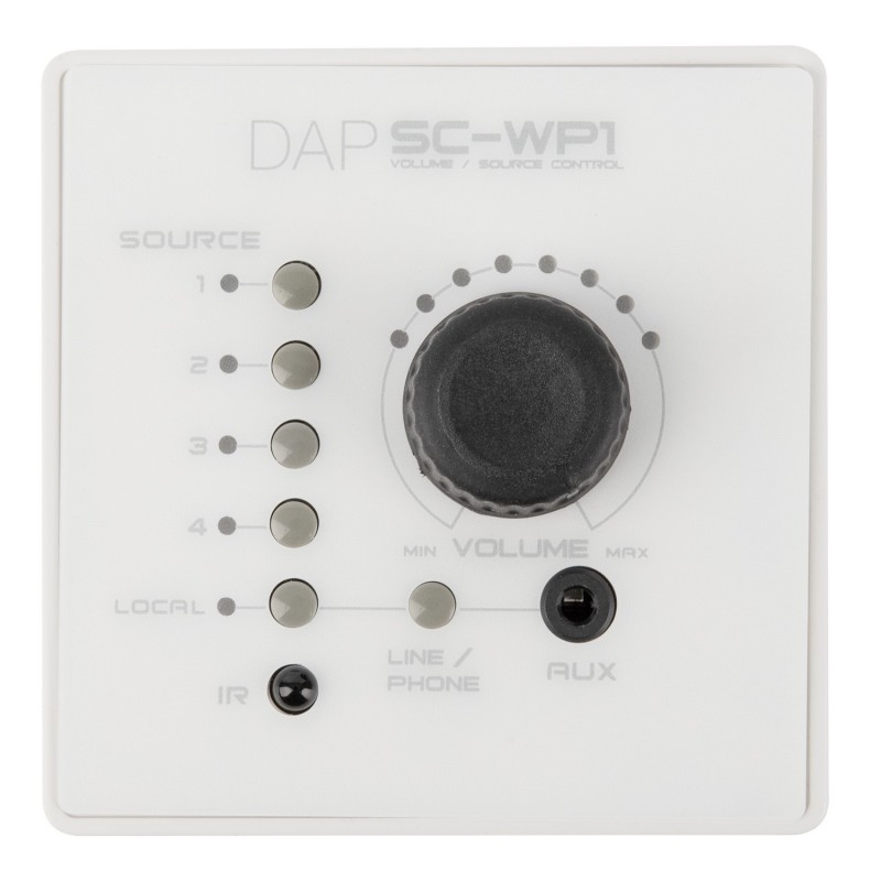 DAP Audio Pilot ścienny zdalnego sterowania SC-WP1 dla SC-5.2 Source Control - biały