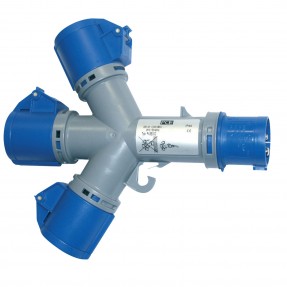 PCE Rozdzielacz do kabli CEE 3-drożny 16 A/240 V