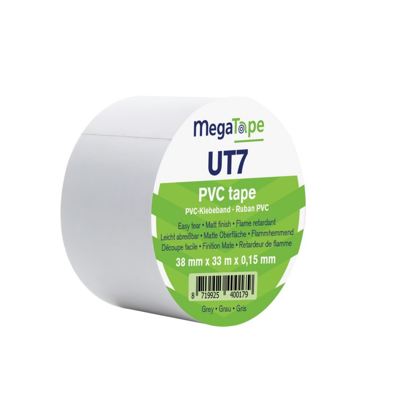 MegaTape Taśma PVC UT7 biała - 38 mm / 33 m