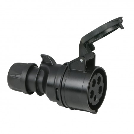 PCE Wtyk zasilający CEE 16 A/400 V 5P żeński IP44 - czarny