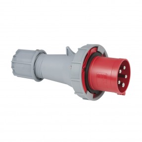 PCE Wtyk zasilający na kabel CEE 63 A/400 V 5P męski IP67 - czerwony