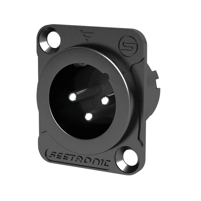Seetronic Złącze montażowe XLR 3P męski Seetronic Złącze montażowe XLR 3P męski