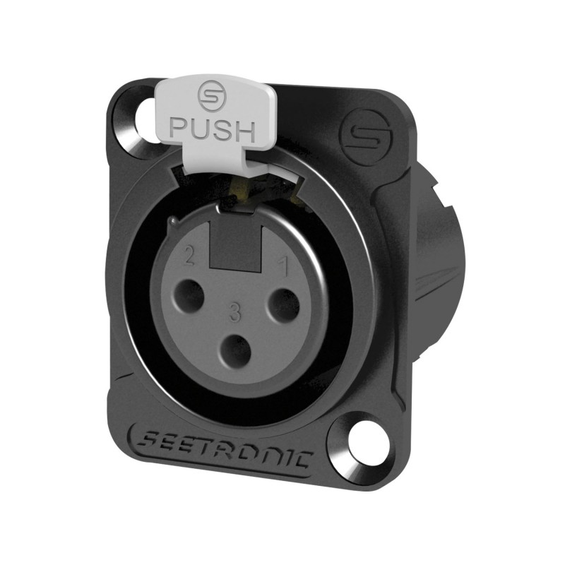 Seetronic Złącze montażowe XLR 3P żeńskie Seetronic Złącze montażowe XLR 3P żeńskie
