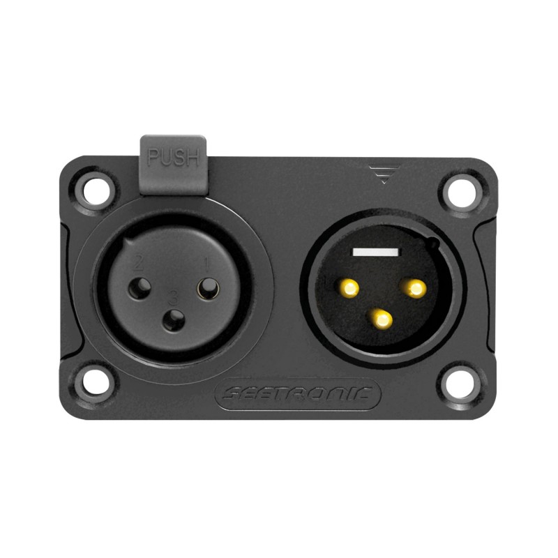 Seetronic Złącze montażowe z kombinacją wejścia/wyjścia XLR 3P IP65 Seetronic Złącze montażowe z kombinacją wejścia/wyjścia XLR 3P IP65