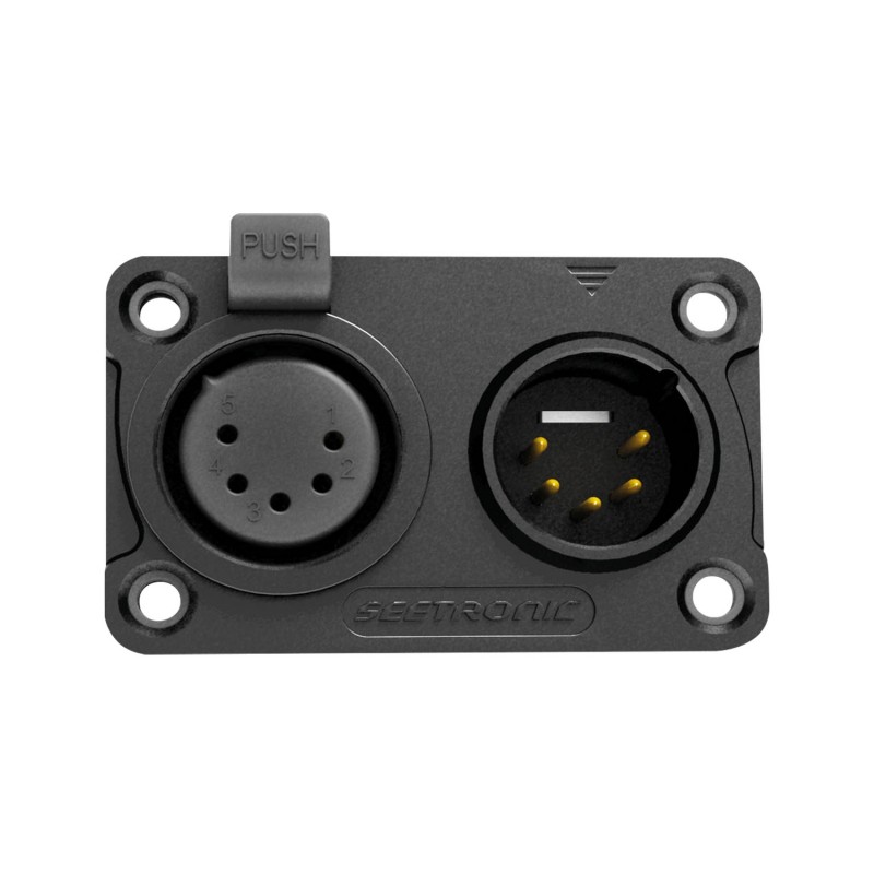 Seetronic Złącze montażowe z kombinacją wejścia/wyjścia XLR 5P IP65 Seetronic Złącze montażowe z kombinacją wejścia/wyjścia XLR 5P IP65
