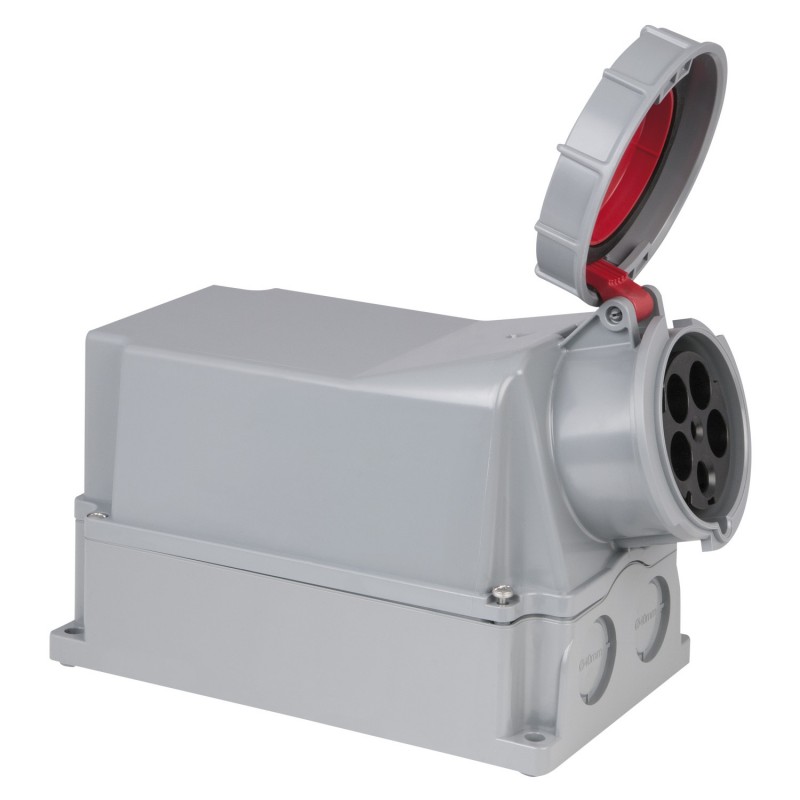 PCE Złącze zasilające ścienne CEE 125 A/400 V 5P żeński IP67 PCE Złącze zasilające ścienne CEE 125 A/400 V 5P żeński IP67