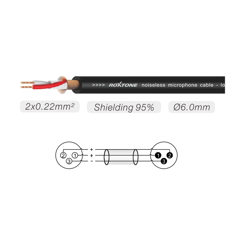 Roxtone MMXX600L1 - Kabel mikrofonowy Roxtone MMXX600L1 - Kabel mikrofonowy
