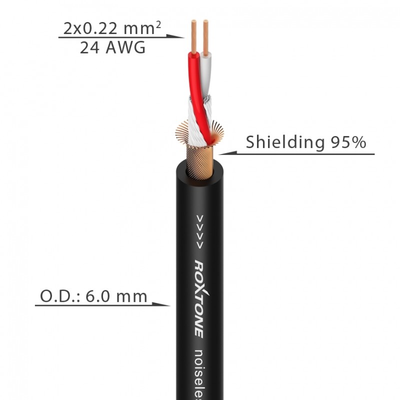 Roxtone MMXX600L1 - Kabel mikrofonowy Roxtone MMXX600L1 - Kabel mikrofonowy