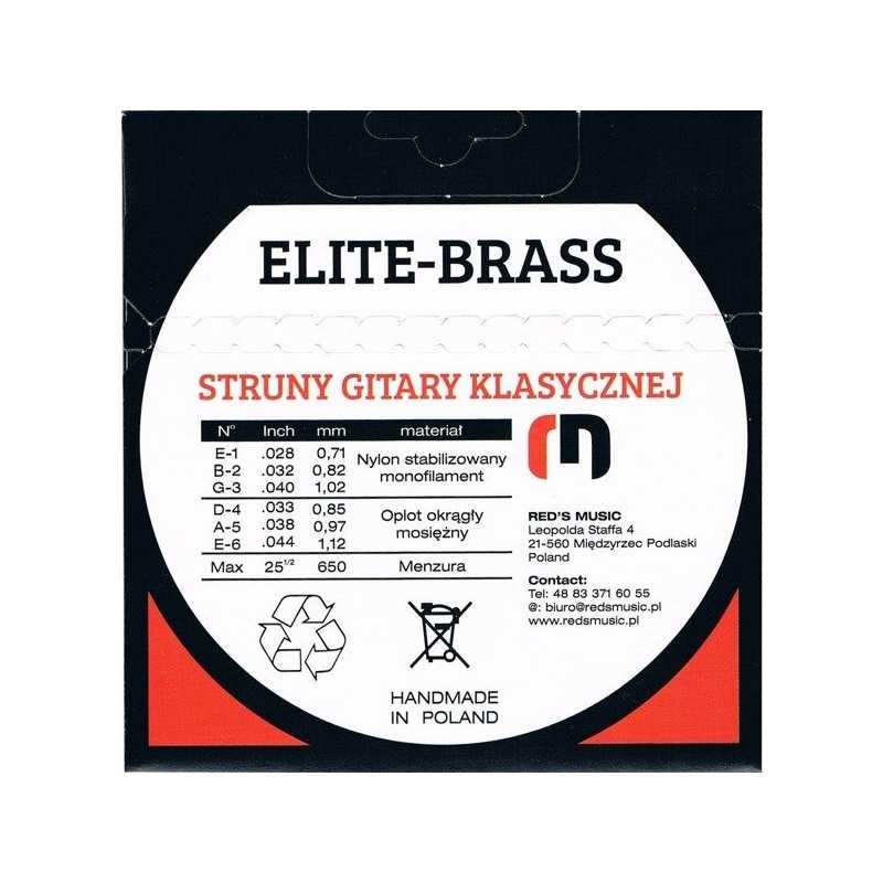 Reds Music ELITE-BRAS - Struny do gitary klasycznej