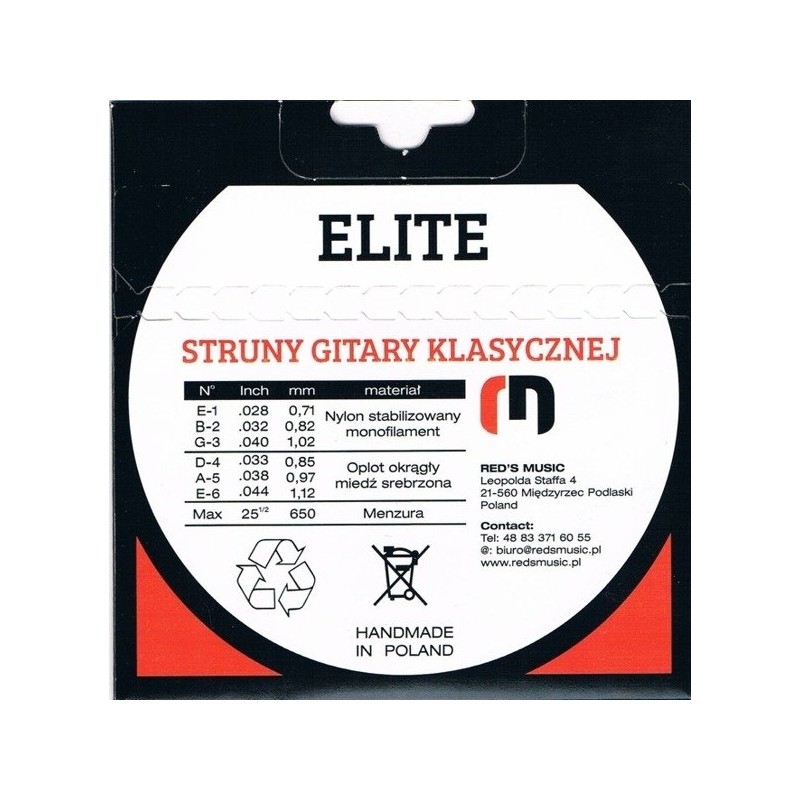 Reds Music ELITE - Struny do gitary klasycznej