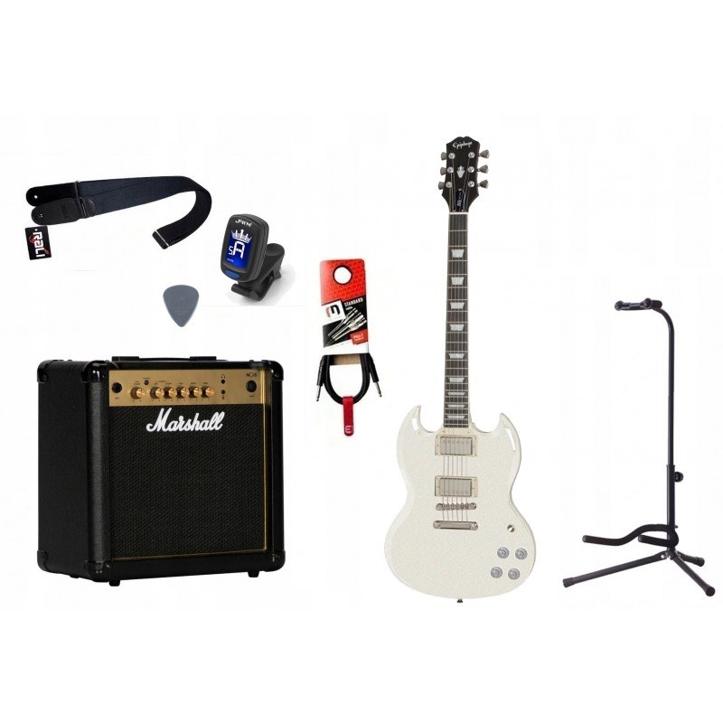 Gitara elektryczna + wzmacniacz 15W - zestaw 1494 Gitara elektryczna + wzmacniacz 15W - zestaw 1494