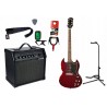 Gitara elektryczna + wzmacniacz 20W - zestaw 1463 Gitara elektryczna + wzmacniacz 20W - zestaw 1463