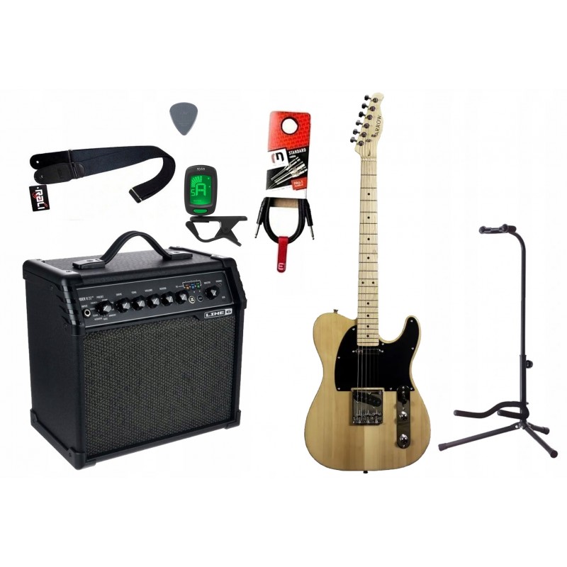 Gitara elektryczna + wzmacniacz 20W - zestaw 1474 Gitara elektryczna + wzmacniacz 20W - zestaw 1474
