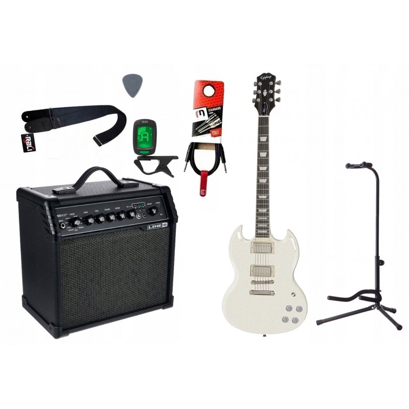 Gitara elektryczna + wzmacniacz 20W - zestaw 1479 Gitara elektryczna + wzmacniacz 20W - zestaw 1479